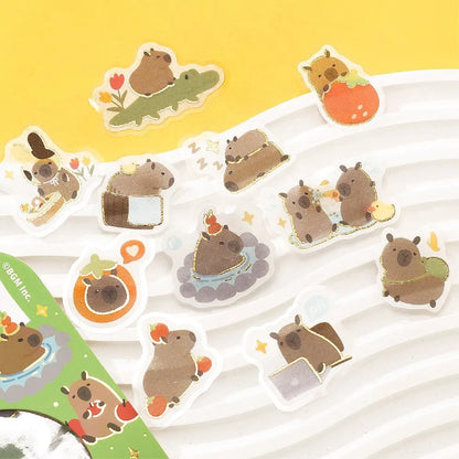 BGM IPPAI Foiled Flake Seal Stickers - Full of Capybaras