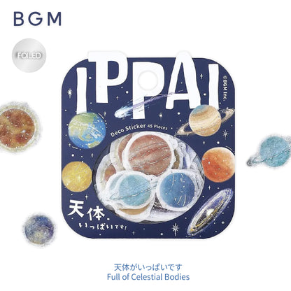 BGM IPPAI Foiled Flake Seal Stickers - Full of Celestial Bodies