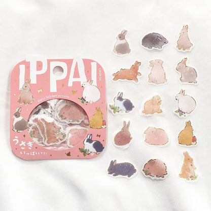 BGM IPPAI Foiled Flake Seal Stickers - Full of Rabbits