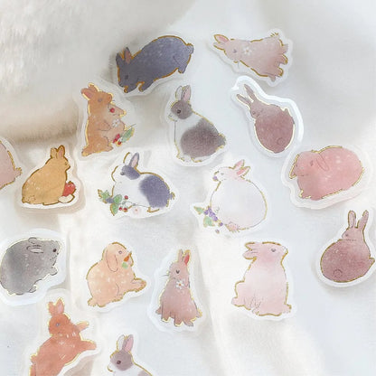 BGM IPPAI Foiled Flake Seal Stickers - Full of Rabbits