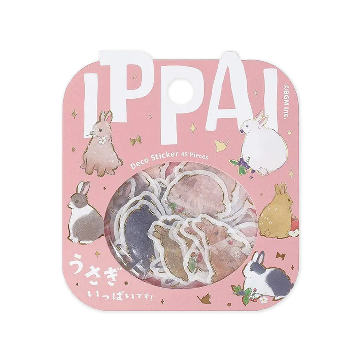 BGM IPPAI Foiled Flake Seal Stickers - Full of Rabbits