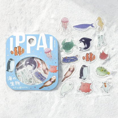 BGM IPPAI Foiled Flake Seal Stickers - Full of Sea Life