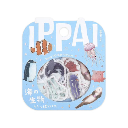BGM IPPAI Foiled Flake Seal Stickers - Full of Sea Life