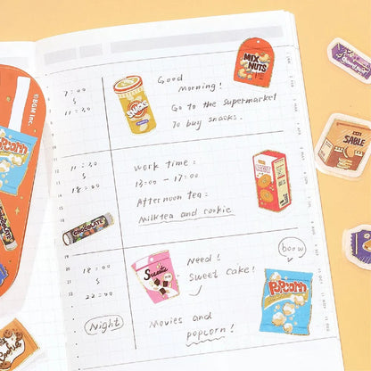 BGM IPPAI Foiled Flake Seal Stickers - Full of Snacks