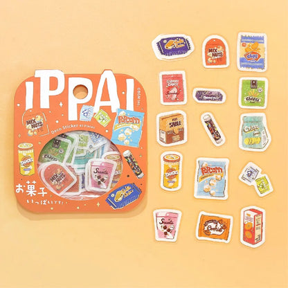 BGM IPPAI Foiled Flake Seal Stickers - Full of Snacks