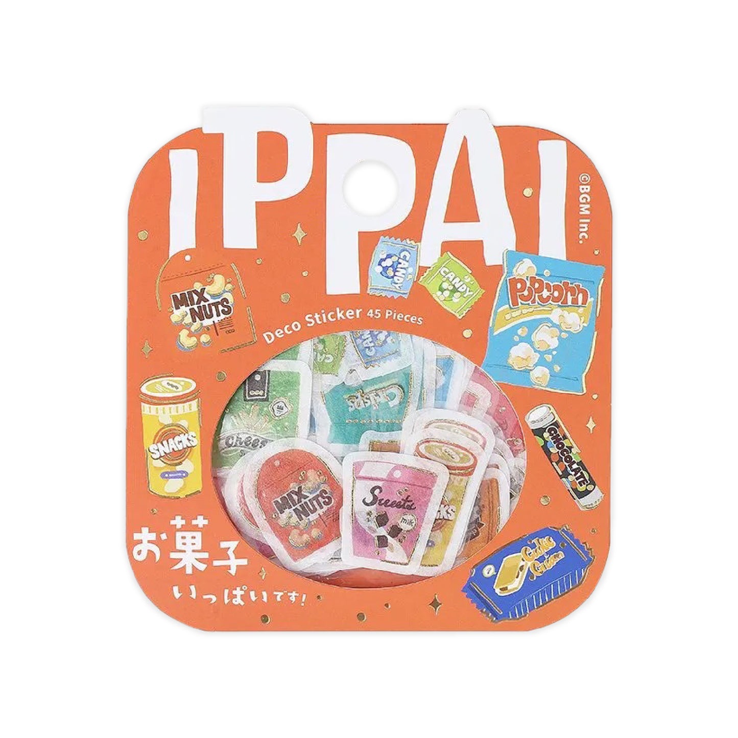 BGM IPPAI Foiled Flake Seal Stickers - Full of Snacks