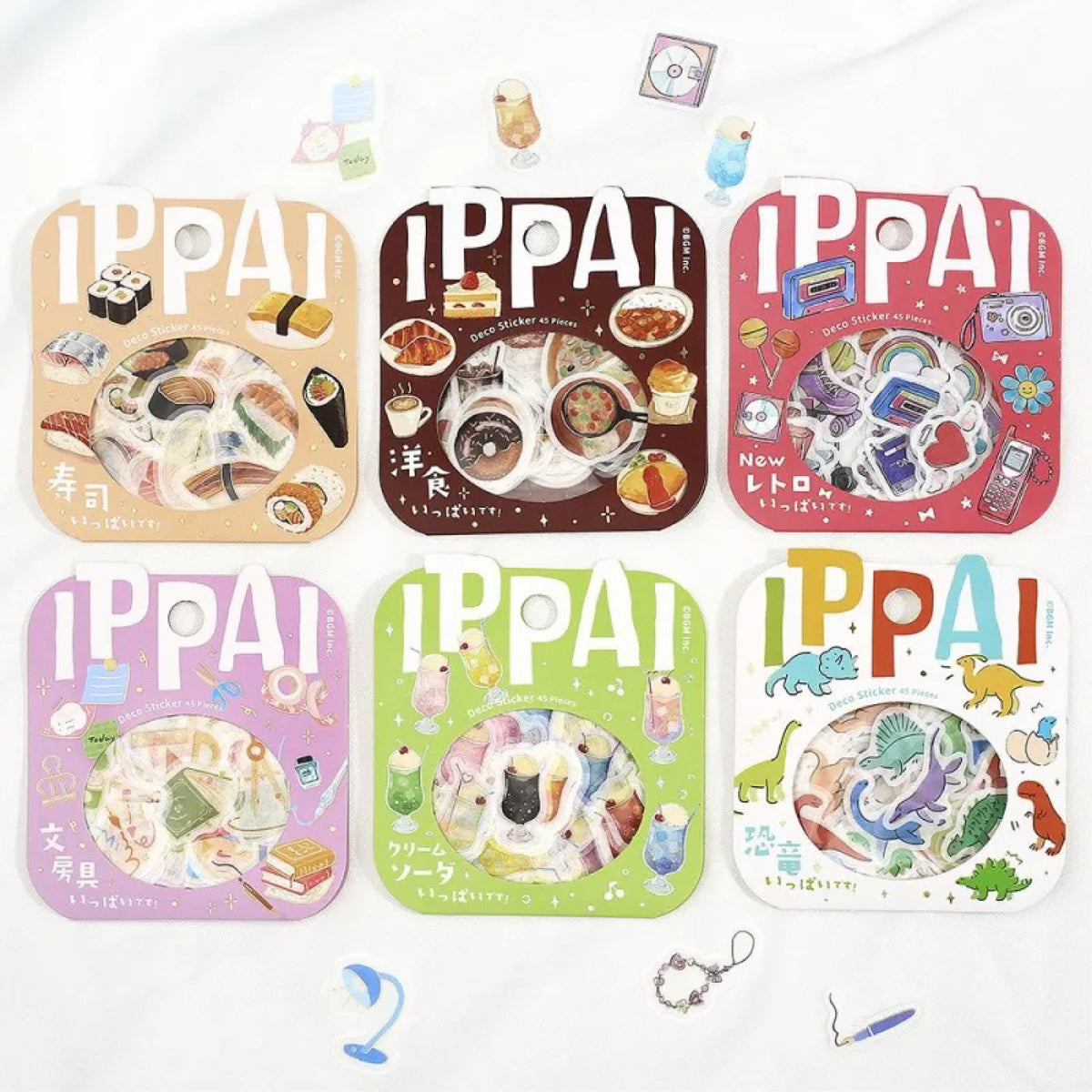 BGM IPPAI Foiled Flake Seal Stickers vol3- Full of Dinosaurs