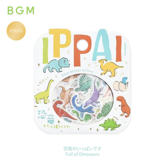 BGM IPPAI Foiled Flake Seal Stickers vol3- Full of Dinosaurs