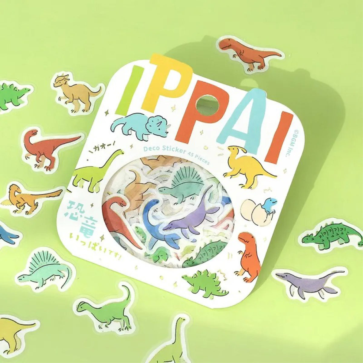 BGM IPPAI Foiled Flake Seal Stickers vol3- Full of Dinosaurs