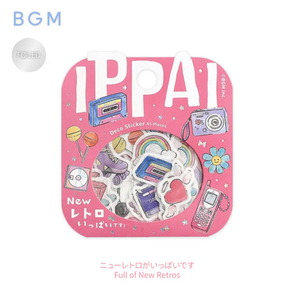 BGM IPPAI Foiled Flake Seal Stickers vol3- Full of New Retros