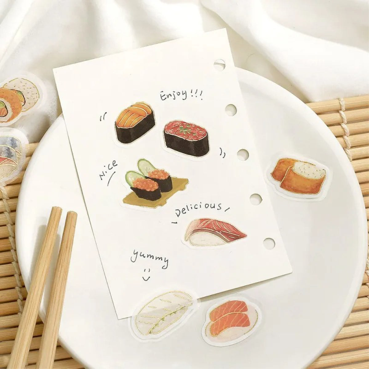BGM IPPAI Foiled Flake Seal Stickers vol3- Full of Sushi