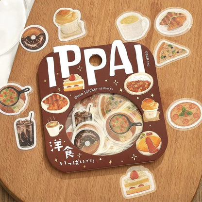 BGM IPPAI Foiled Flake Seal Stickers vol3- Full of Western Food