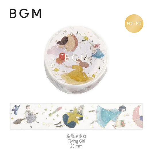 BGM Gold Foiled LIFE Washi Tape - Flying Girl