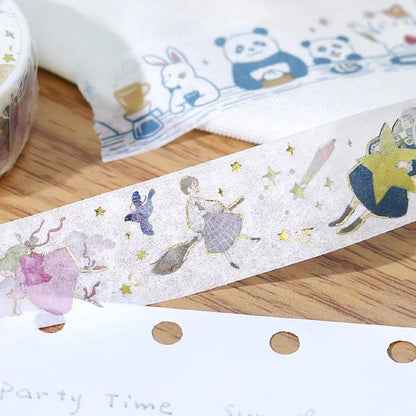 BGM Gold Foiled LIFE Washi Tape - Flying Girl