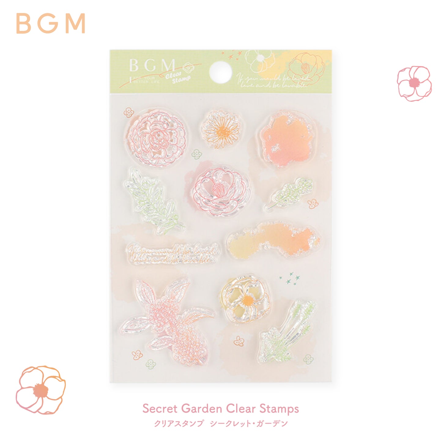 BGM Secret Garden Clear Stamps