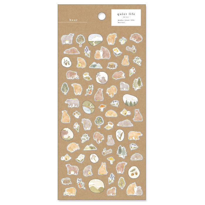 Mind Wave Quiet Life Mini Stickers - Bear