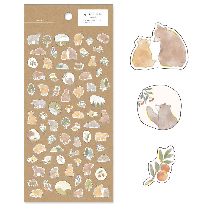 Mind Wave Quiet Life Mini Stickers - Bear