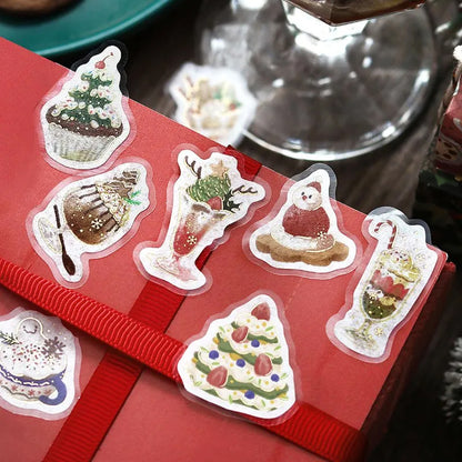 BGM Christmas Foiled Flake Stickers 2024 Limited Edition -  Cafe A La Mode Santa