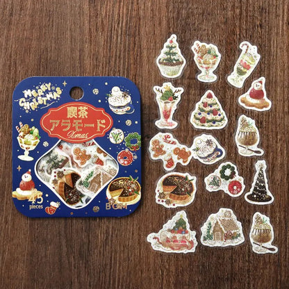 BGM Christmas Foiled Flake Stickers 2024 Limited Edition -  Cafe A La Mode Santa