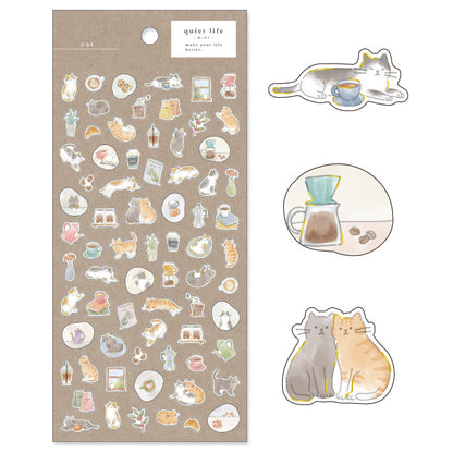 Mind Wave Quiet Life Mini Stickers - Cat