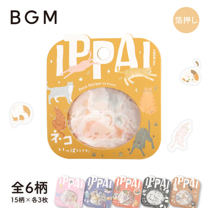 BGM IPPAI Foiled Flake Stickers - Full of Cats