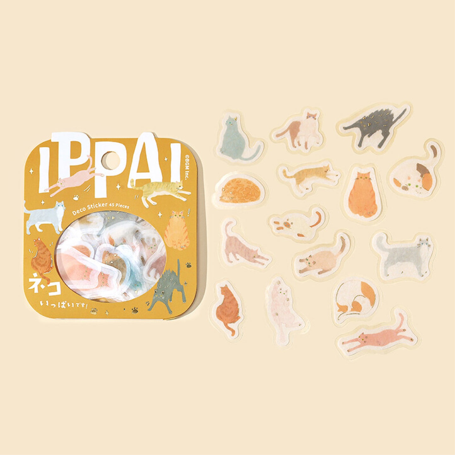 BGM IPPAI Foiled Flake Stickers - Full of Cats