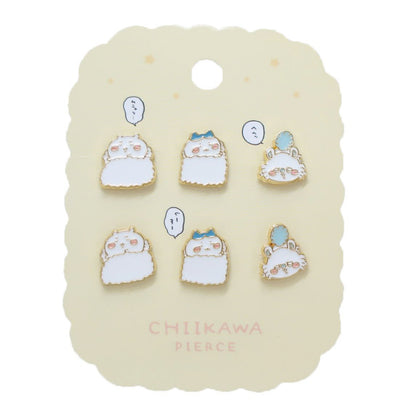 Chiikawa Ear Accessory  - Chiikawa, Hachiware & Momonga Stud Earrings Set