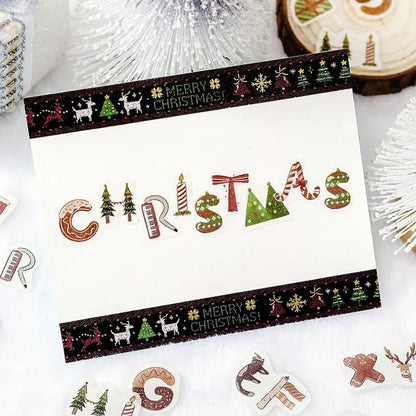 BGM Christmas Foiled Flake Stickers 2024 Limited Edition -  Christmas Alphabet