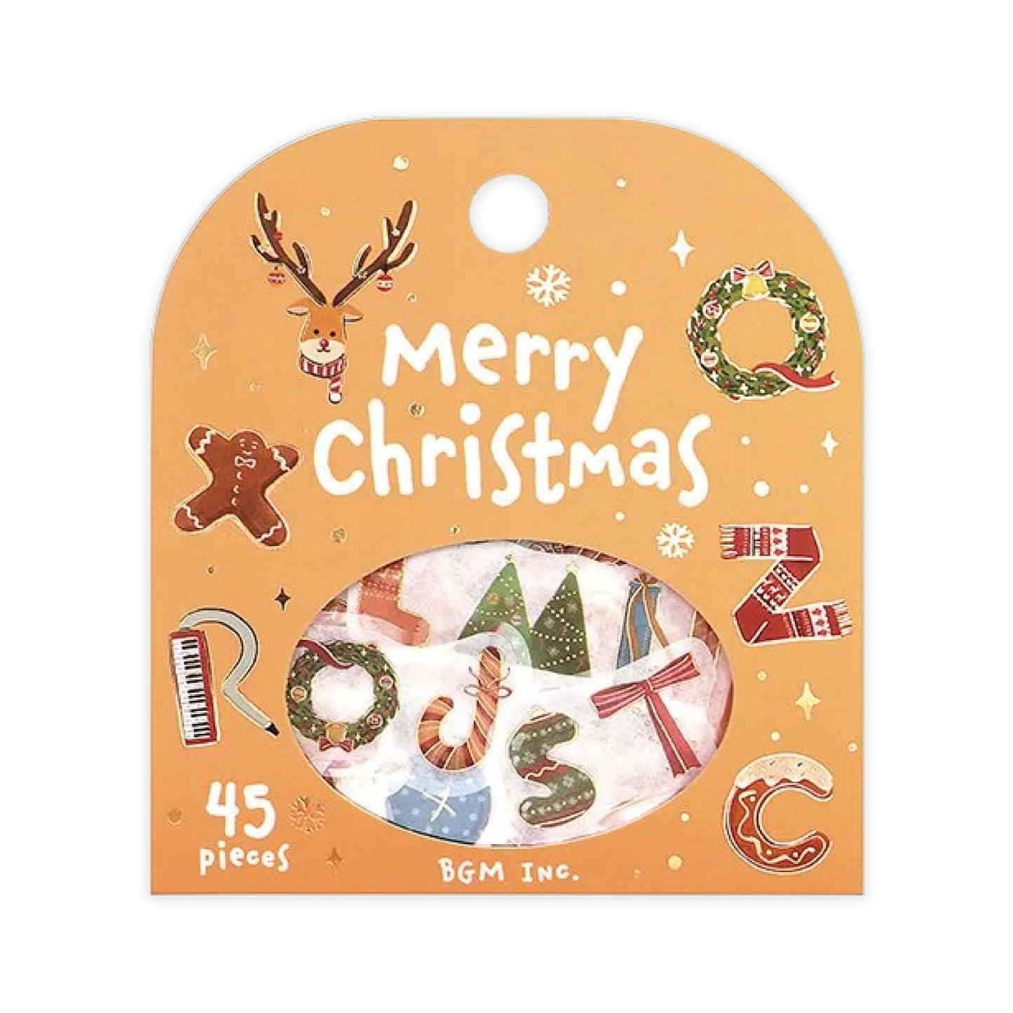 BGM Christmas Foiled Flake Stickers 2024 Limited Edition -  Christmas Alphabet