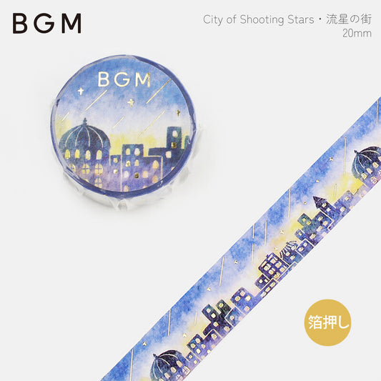 BGM LIFE Goldfoiled Washi Tape - City of Shooting Stars