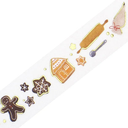 BGM Goldfoiled Christmas Washi Tape 2024 Limited Edition 15mm - Cookie Factory