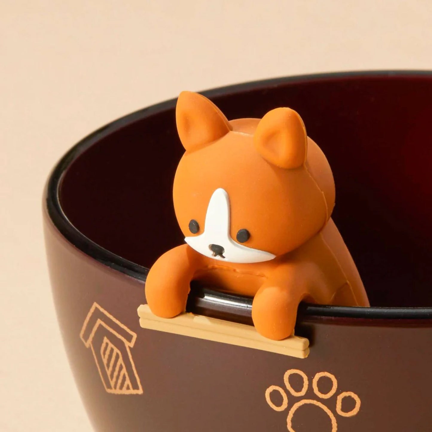 Ishida Soup Bowl & Chopstick Rest Set - Corgi