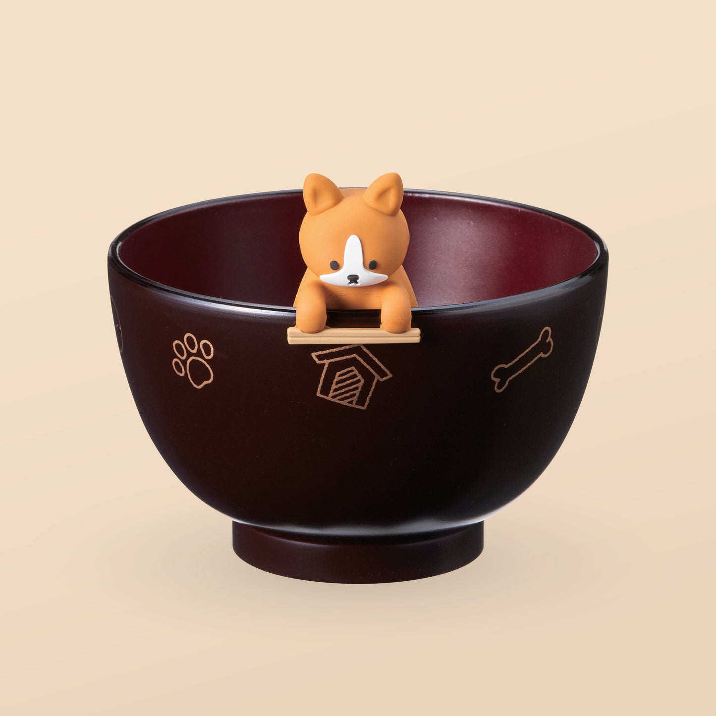 Ishida Soup Bowl & Chopstick Rest Set - Corgi