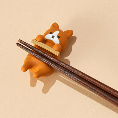 Ishida Soup Bowl & Chopstick Rest Set - Corgi