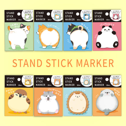 Mind Wave Sticky Note Stand Stick Marker - Panda Tummy