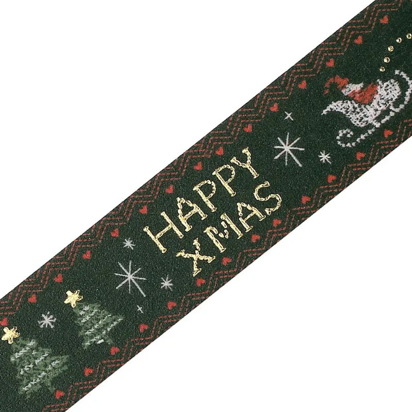 BGM Goldfoiled Christmas Washi Tape 2024 Limited Edition 15mm - Cross Stitch