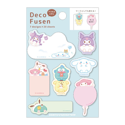 Sanrio Characters Deco Fusen Sticky Notes & Page Markers - Fluffy