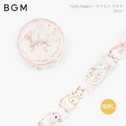 BGM LIFE Goldfoiled Washi Tape - Fluffy Rabbit