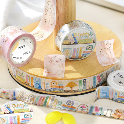 BGM LIFE Goldfoiled Washi Tape - Fluffy Rabbit