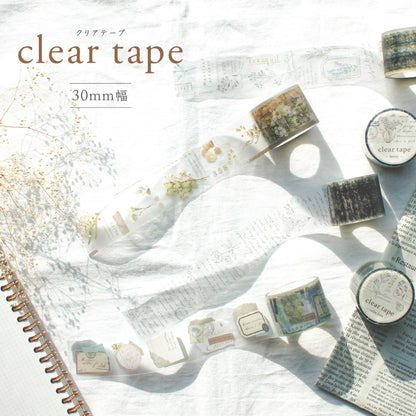 Mind Wave Clear Tape Vintage 30mm×3m - Calm Line