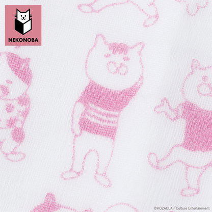 Nekonoba Gauze Face Towel/ Handkerchief Set of 2 (270×270mm) - Funny Cats