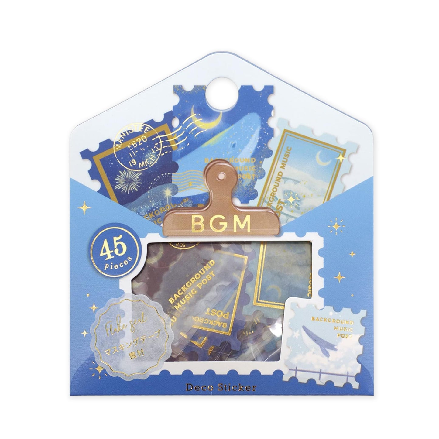 BGM Post Office Postage Stamp Foiled Flake Stickers - Galactic Tour