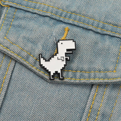 Google Chrome Dinosaur Dino Enamel Pin