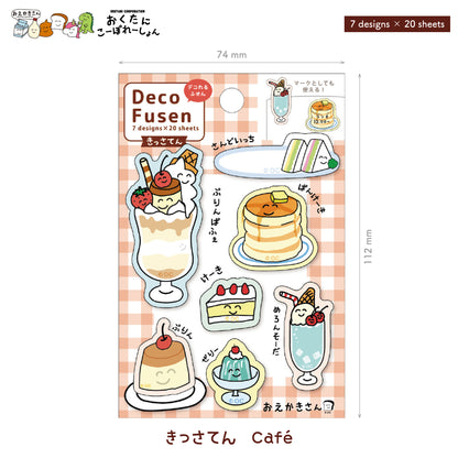 Oekakisan Deco Fusen Sticky Notes & Page Markers - Kissaten Café