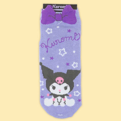 Sanrio Characters 3D Ribbon Socks - Kuromi