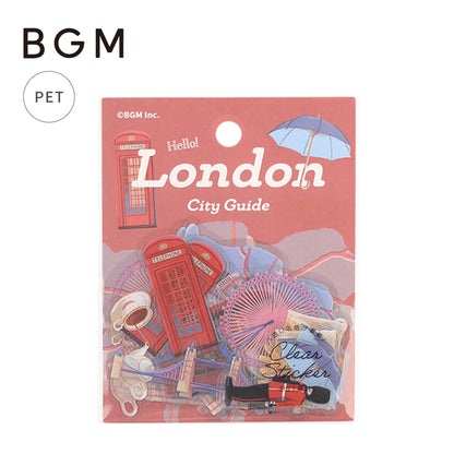 BGM City Walk Clear Seal Flake Stickers - London