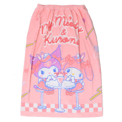 Marushin Bath Body Wrap Towel 80cm - My Melody & Kuromi
