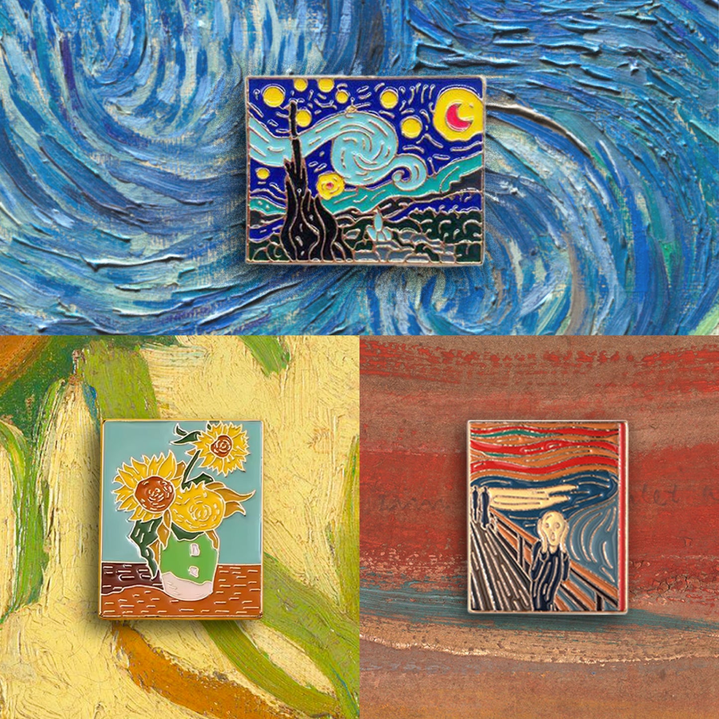 Masterpieces Enamel Pin - The Starry Night by Vincent van Gogh