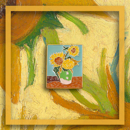 Masterpieces Enamel Pin - Sunflowers by Vincent van Gogh