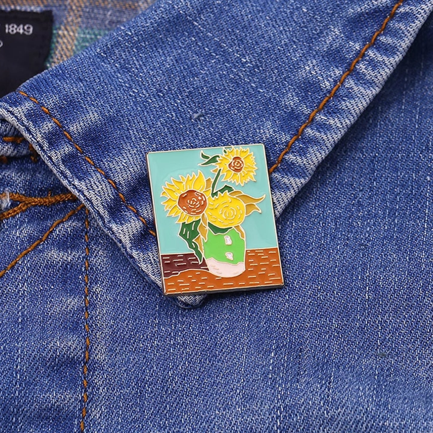 Masterpieces Enamel Pin - Sunflowers by Vincent van Gogh